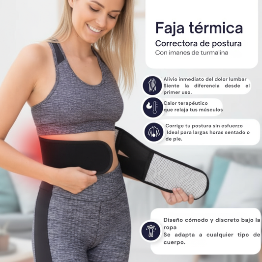 Faja térmica para el dolor correctora de postura